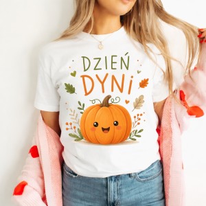 Damska koszulka z dynią na Dzień Dyni
