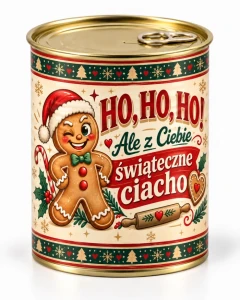 Świąteczne Pakowanie koszulki w puszkę - HO HO HO ALE Z CIEBIE ŚWIĄTECZNE CIACHO