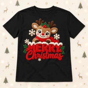 Koszulka świąteczna damska z nadrukiem Merry Christmas - merry403-4