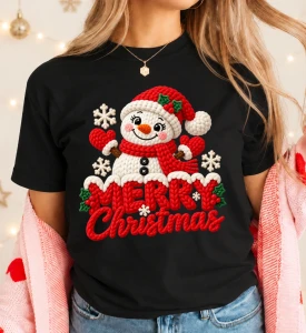 Koszulka świąteczna damska z nadrukiem Merry Christmas - merry404-2