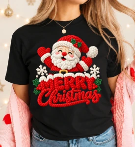 Koszulka świąteczna damska z nadrukiem Merry Christmas - merry404-4