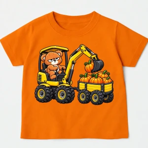 Pomarańczowa Koszulka na Dzień Dyni dla chłopczyka - 902-2