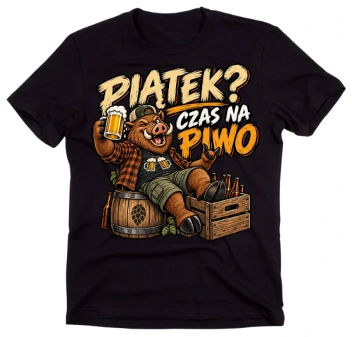 Koszulka dla piwosza - PIĄTEK  CZAS NA PIWO.webp