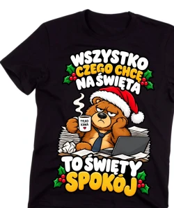 Męska śmieszna świąteczna koszulka dla kierownika/szefa na prezent 