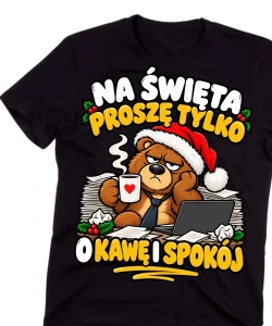 Koszulka Świąteczna dla Kolegi z Pracy – Śmieszny T-Shirt na Mikołajki – Prezent dla Pracownika z Biura -święta800-10