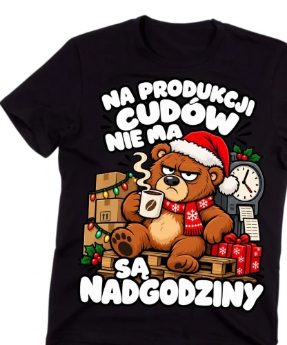 Koszulki dla kolegów z produkcji na Mikołajki, dla kolegów z pracy.webp