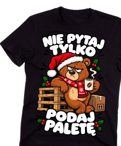 Koszulki dla kolegów z produkcji na Mikołajki, dla kolegów z pracy.webp