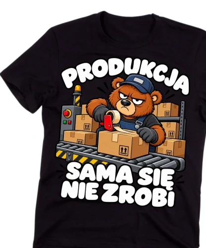 Koszulki dla kolegów z produkcji na Mikołajki, dla kolegów z pracy.webp