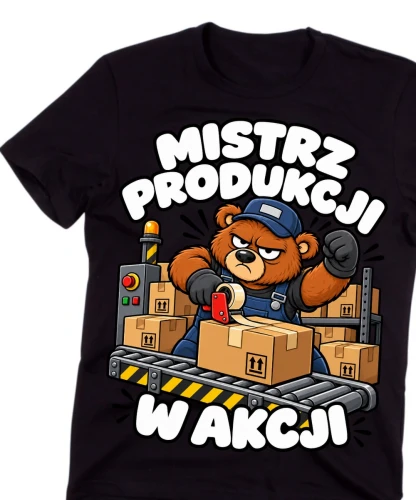Koszulki dla kolegów z produkcji na Mikołajki, dla kolegów z pracy.webp