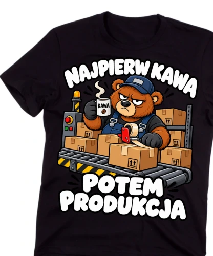 Koszulki dla kolegów z produkcji na Mikołajki, dla kolegów z pracy.webp