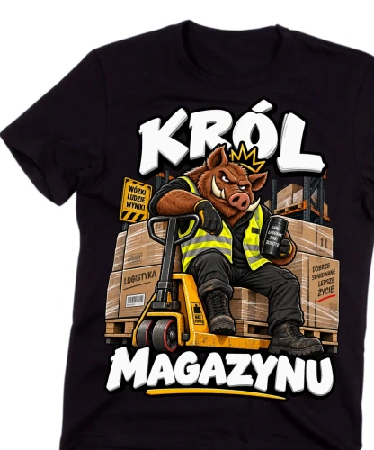 Koszulka dla magazyniera - KRÓL MAGAZYNU.webp