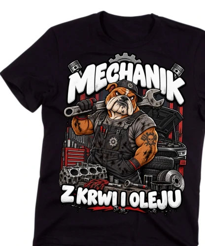 Koszulka dla mechanika - MECHANIK Z KRWI I OLEJU.webp