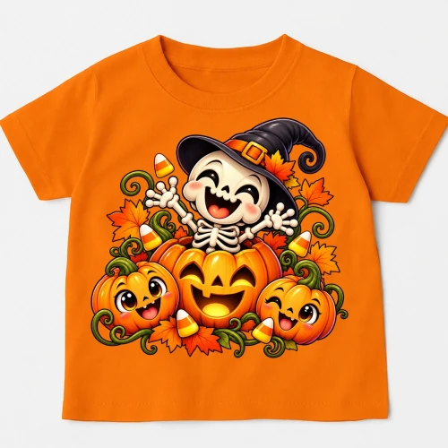 Koszulka na halloween dla dziecka z dynią.webp