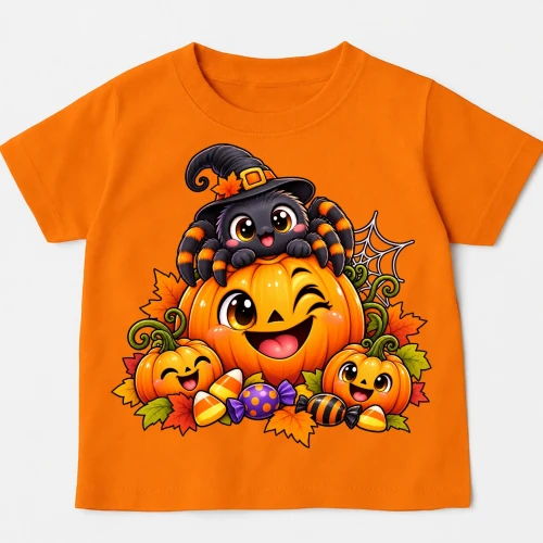 Koszulka na halloween dla dziecka z dynią.webp