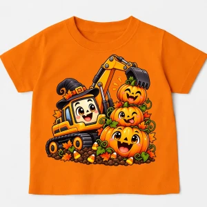 Koszulka na Halloween dla dziecka z dynią - koparka2