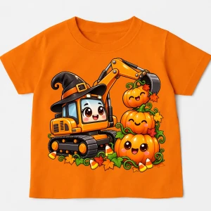 Koszulka na Halloween dla dziecka z dynią - koparka3