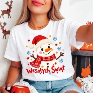 Damska świąteczna koszulka - wesolych800-8