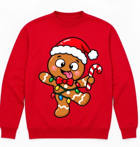 Świąteczna czerwona bluza na Mikołajki .webp