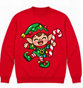 Czerwona świąteczna bluza na Mikołajki wzór santa200-10