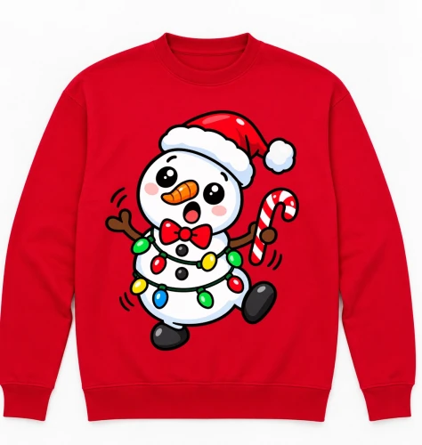 Świąteczna czerwona bluza na Mikołajki .webp
