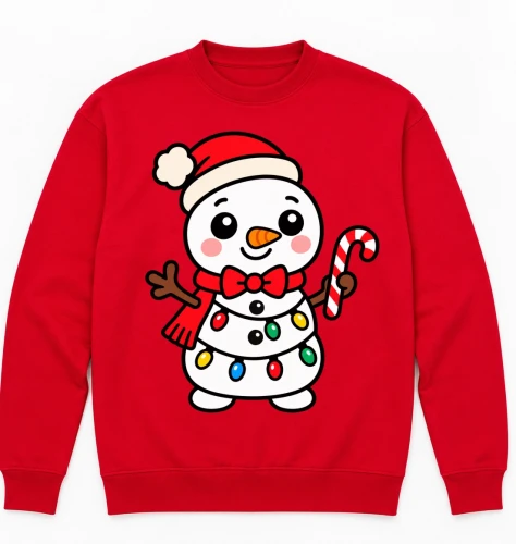 Świąteczna czerwona bluza na Mikołajki .webp