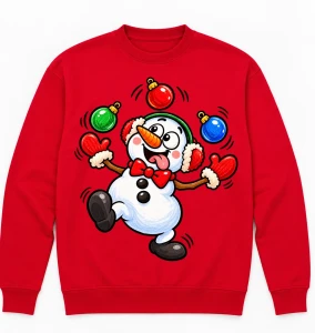 Czerwona świąteczna bluza na Mikołajki wzór santa900-6