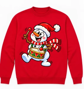 Czerwona świąteczna bluza na Mikołajki wzór santa900-7