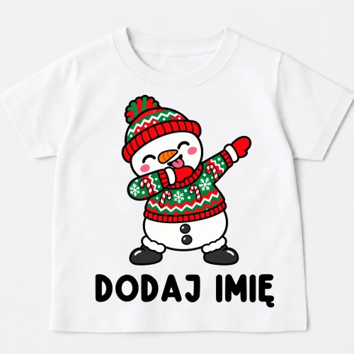 Koszulka dla dziecka z BAŁWANEM  na Mikołajki.webp