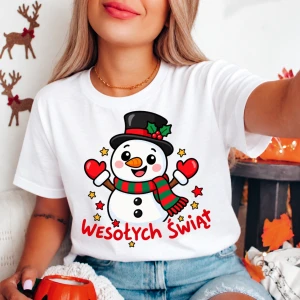 Damska świąteczna koszulka - merry30-10