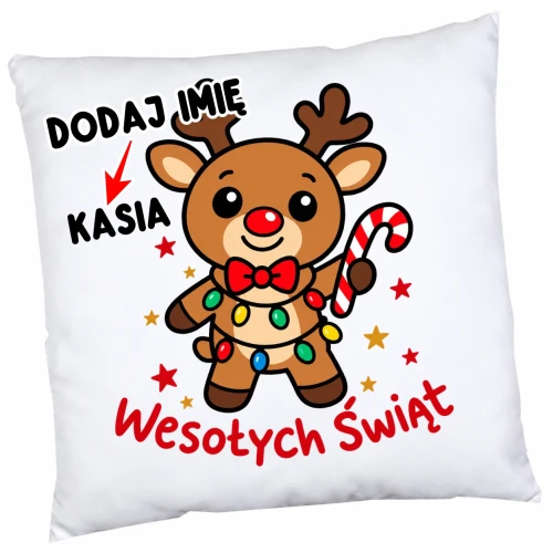 Poduszka na Mikołajki z imieniem dla dziecka .webp