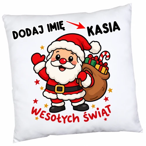Poduszka na Mikołajki z imieniem dla dziecka .webp