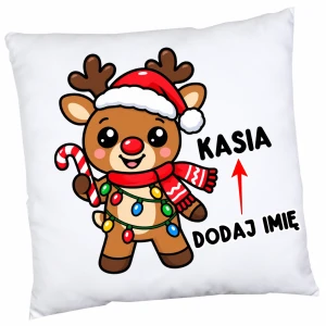 Poduszka na Mikołajki klasowe z imieniem - santa200-8