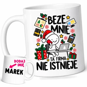 Kubek dla kolegów z pracy na Mikołajki z imieniem 
