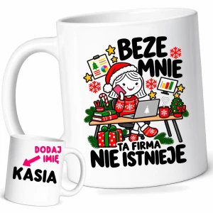 Kubek dla koleżanek z biura na prezent na Mikołajki - z imieniem 