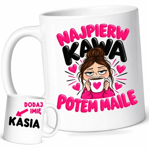 Kubek dla koleżanki z pracy z imieniem na prezent.webp