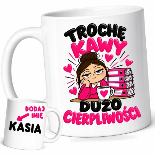 Kubek dla koleżanki z pracy z imieniem na prezent.webp