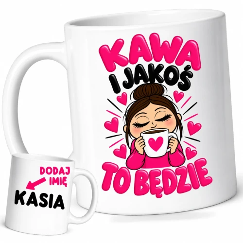 Kubek dla koleżanki z pracy z imieniem na prezent.webp