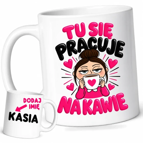 Kubek dla koleżanki z pracy z imieniem na prezent.webp