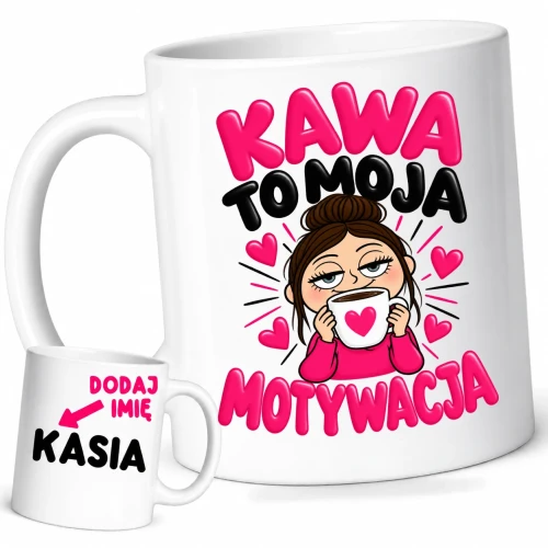 Kubek dla koleżanki z pracy z imieniem na prezent.webp