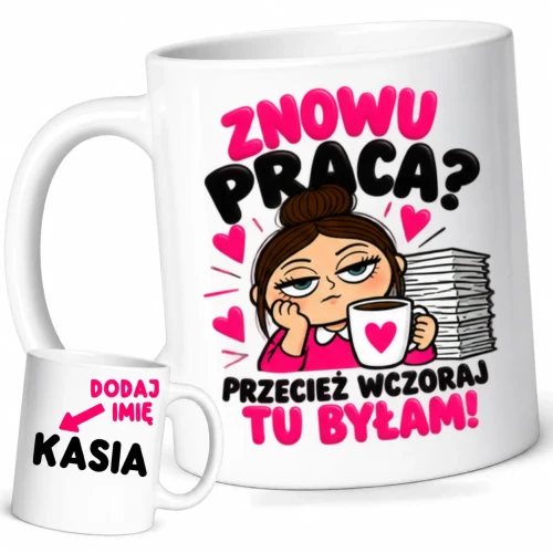 Kubek dla koleżanki z pracy z imieniem na prezent.webp