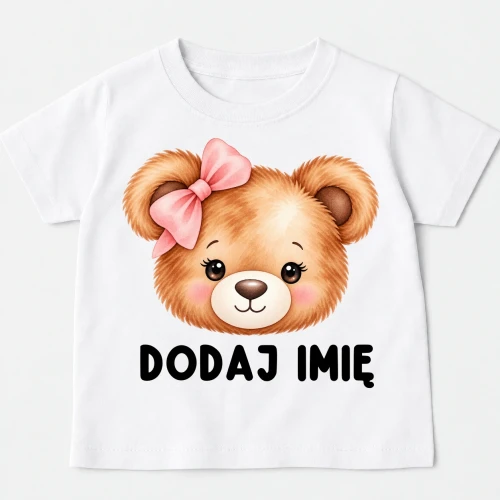 Koszulka z misiem na Dzień Misia dla dziewczynki.webp