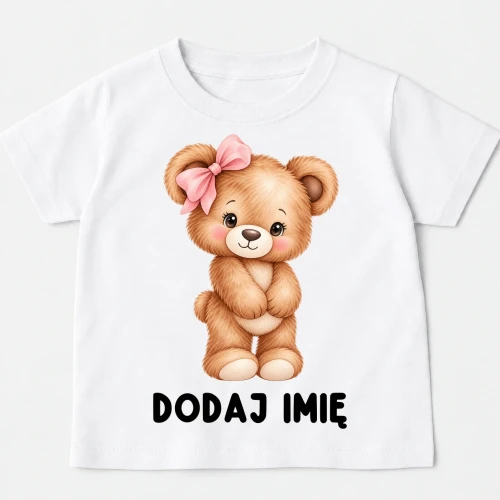 Koszulka z misiem na Dzień Misia dla dziewczynki.webp