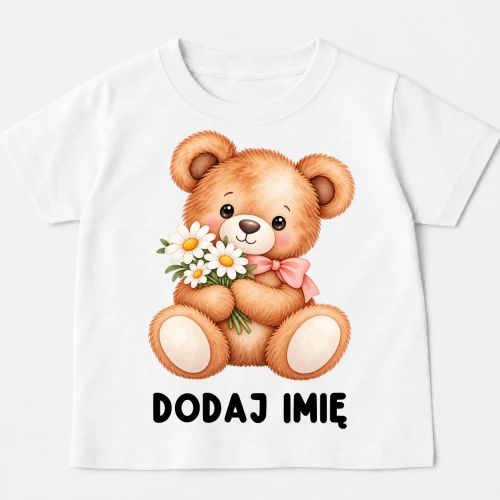 Koszulka z misiem na Dzień Misia dla dziewczynki.webp