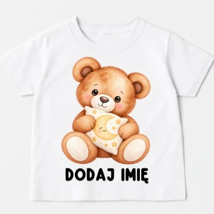 Personalizowana Koszulka z misiem na Dzień Misia dla dziewczynki miś92