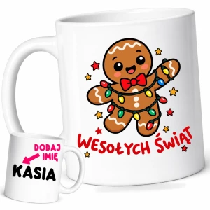 Kubek na Mikołajki z imieniem - WESOŁYCH ŚWIĄT - merry30-6