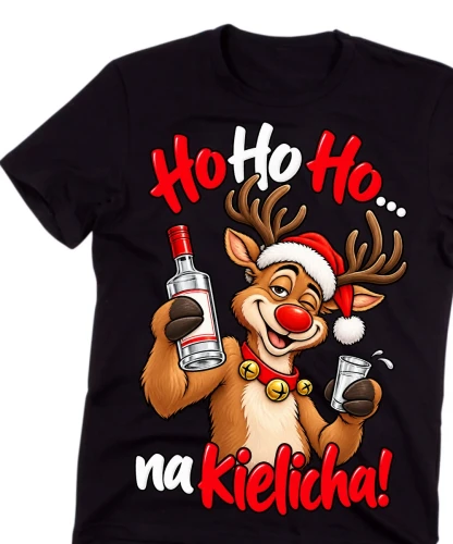 Śmieszna męska koszulka na prezent pod choinkę.webp