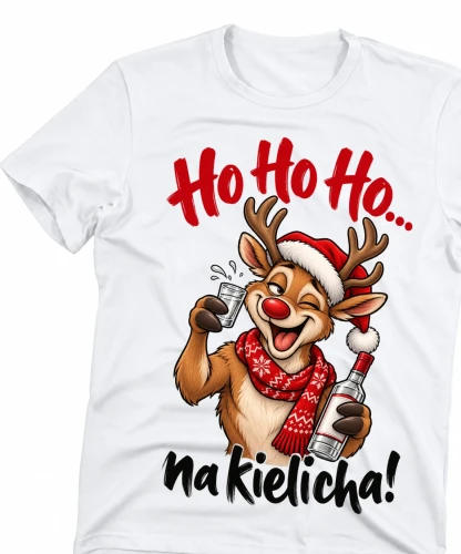 Śmieszna męska świąteczna koszulka ho ho ho.webp