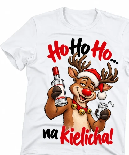 Śmieszna męska świąteczna koszulka ho ho ho.webp