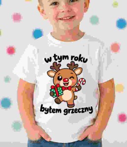 Koszulka dla chłopczyka na Mikołajki - W TYM ROKU BYŁEM GRZECZNY .jpg