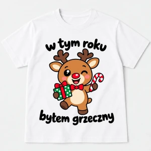 Koszulka dla chłopczyka na Mikołajki - W TYM ROKU BYŁEM GRZECZNY . VXCBVX.webp